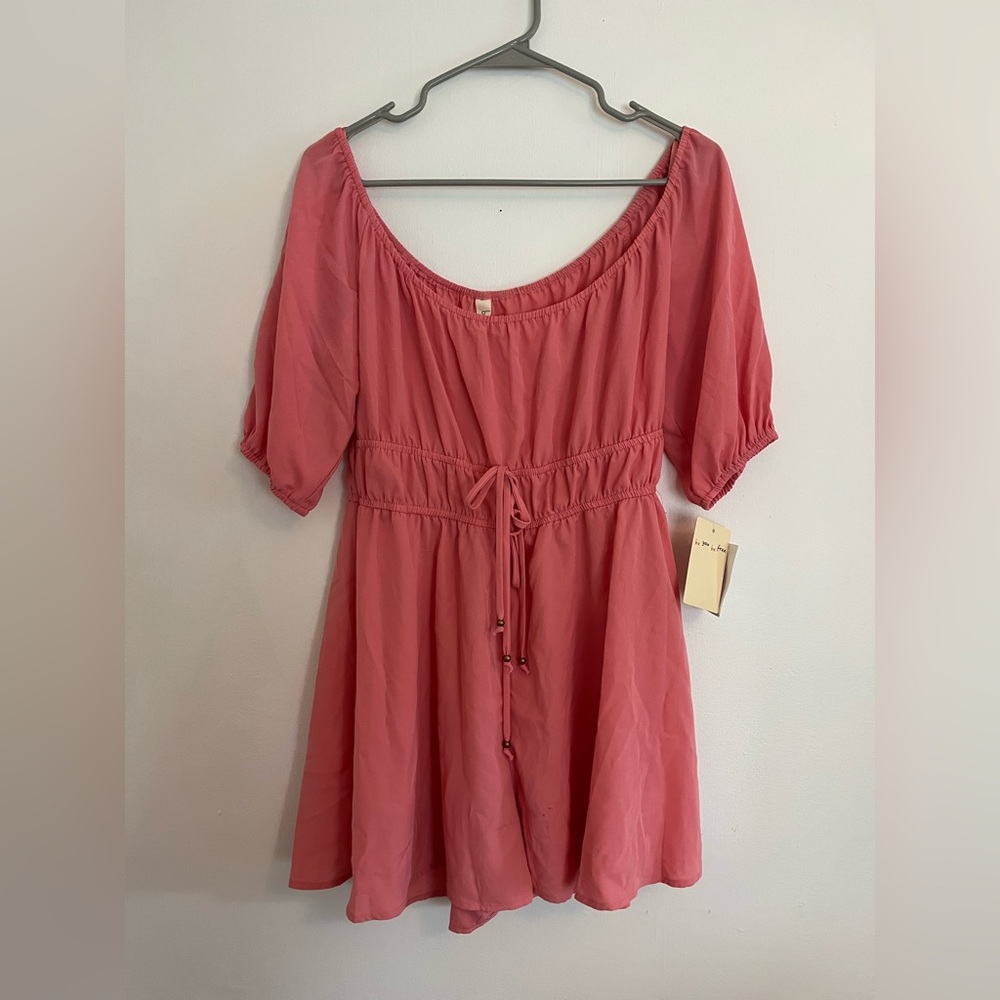 Medium sized coral romper for women